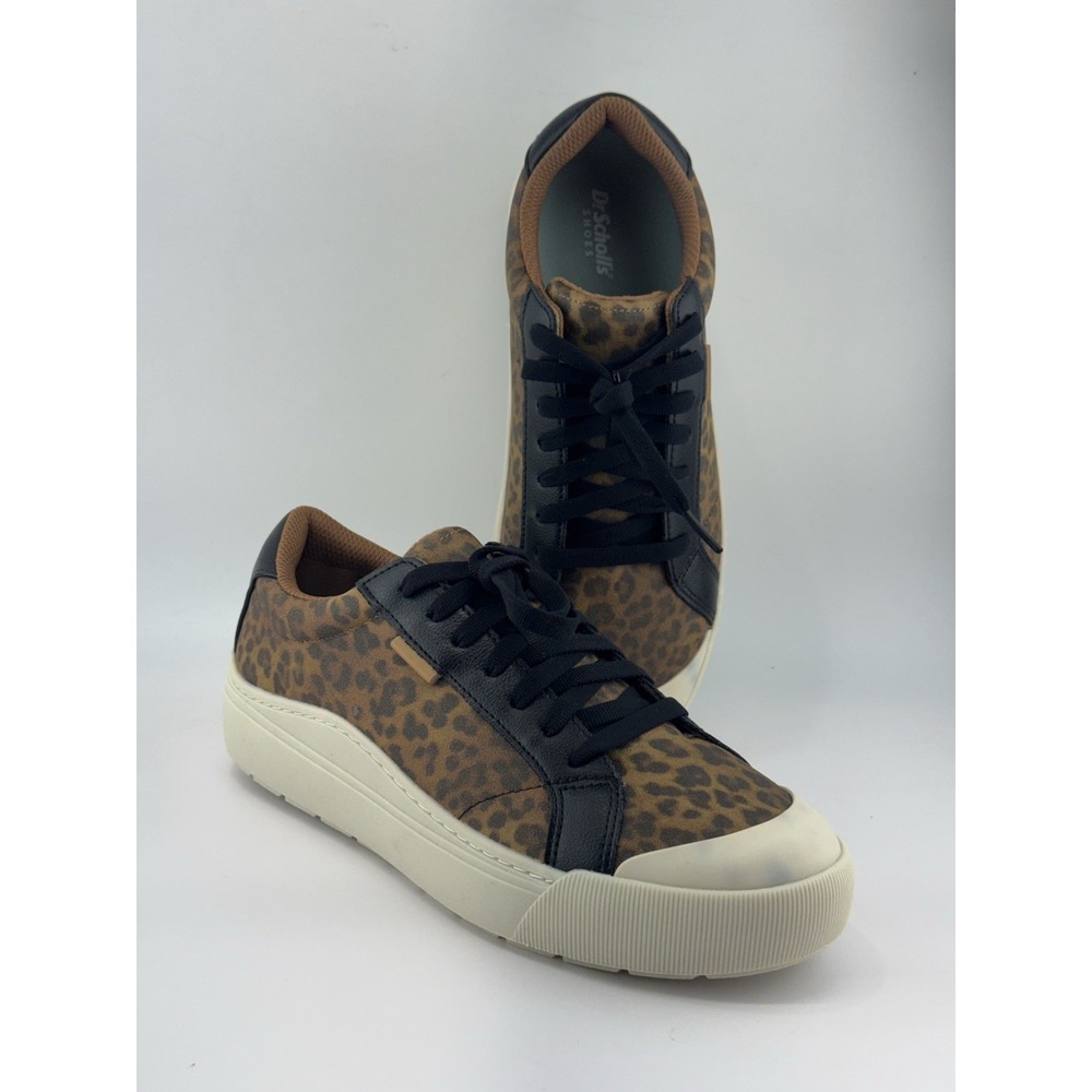 Dr. Scholl's Time Off Sneakers Leopard Print Platform Lace Up Women's Size 10 - Picture 7 of 9